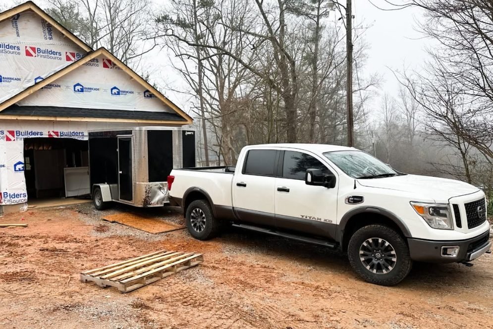 Johnson Brothers Plumbing truck on a Greenville new construction job site